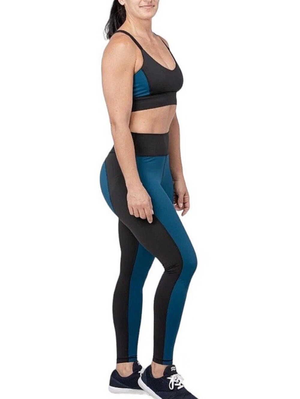 Evree X Barbella “Bella Heart” Legging & Bra Set Black Blue | Women's Size M - Picture 2 of 16
